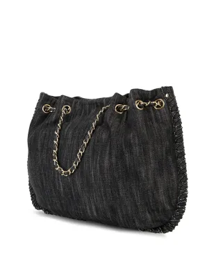 CHANEL ビンテージ 虹色刺繍トート - サムネイル3