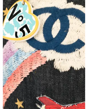 CHANEL ビンテージ 虹色刺繍トート - サムネイル4