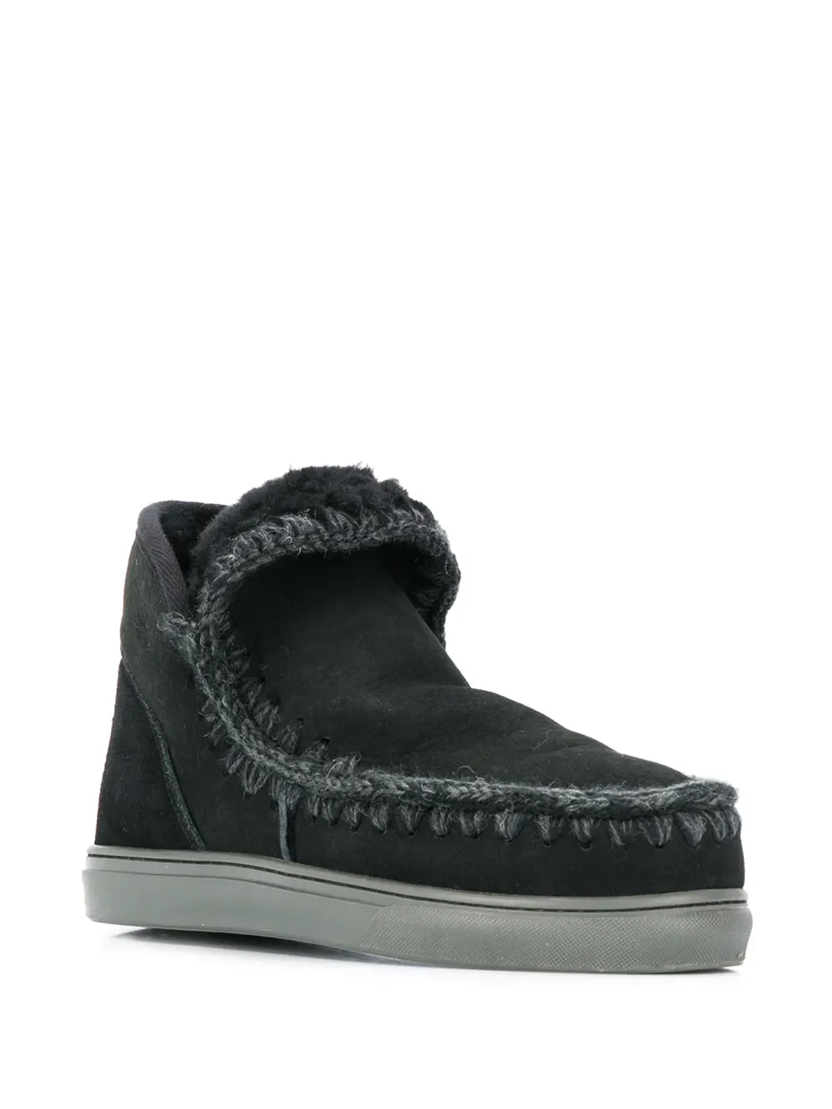 Mou crochet stitch-trim sneaker boots - 画像2