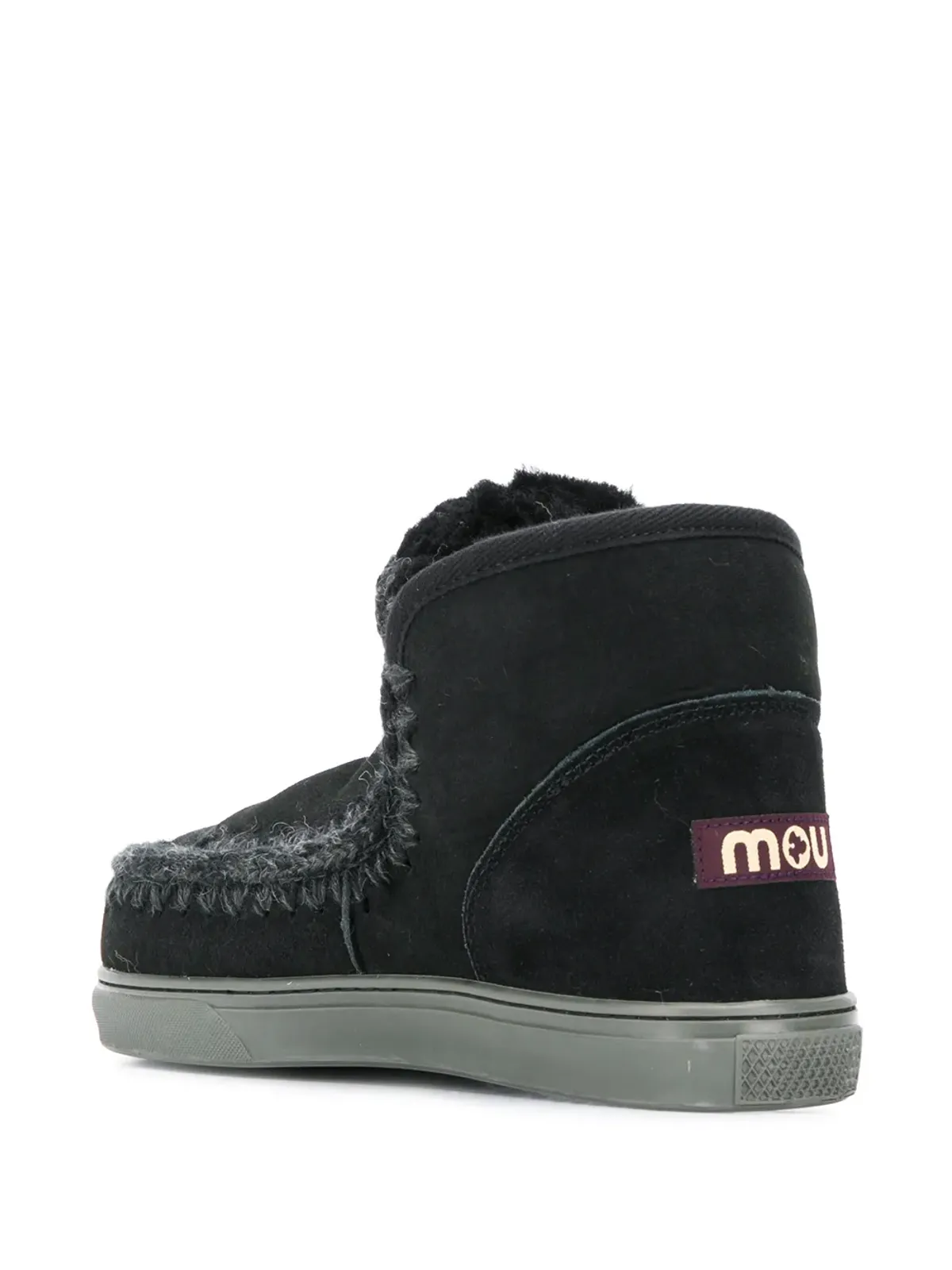 Mou crochet stitch-trim sneaker boots - 画像3