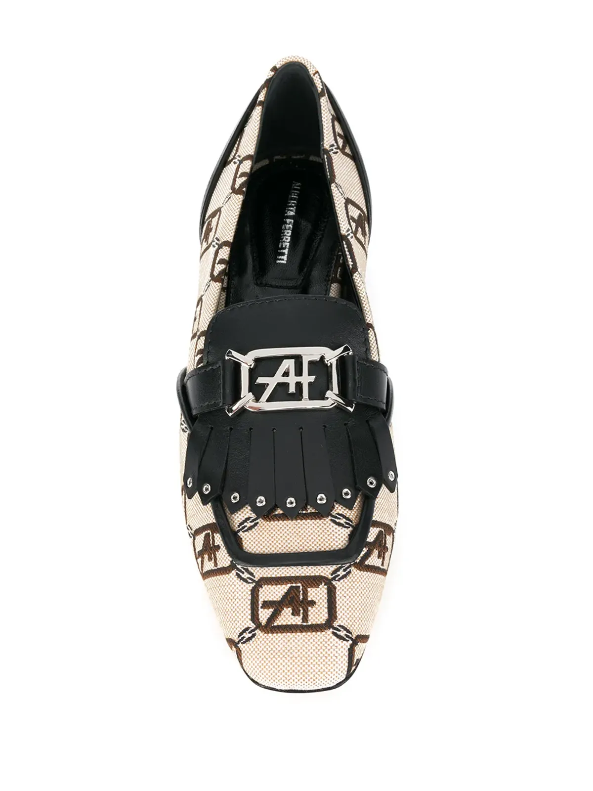 Alberta Ferretti ロゴプリント ローファー - 画像4