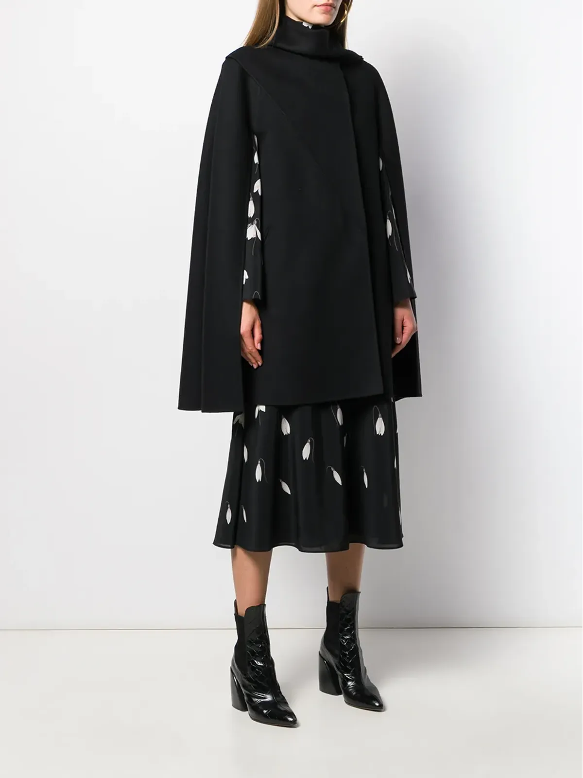Valentino Garavani アシンメトリック ドレープケープ - 画像3