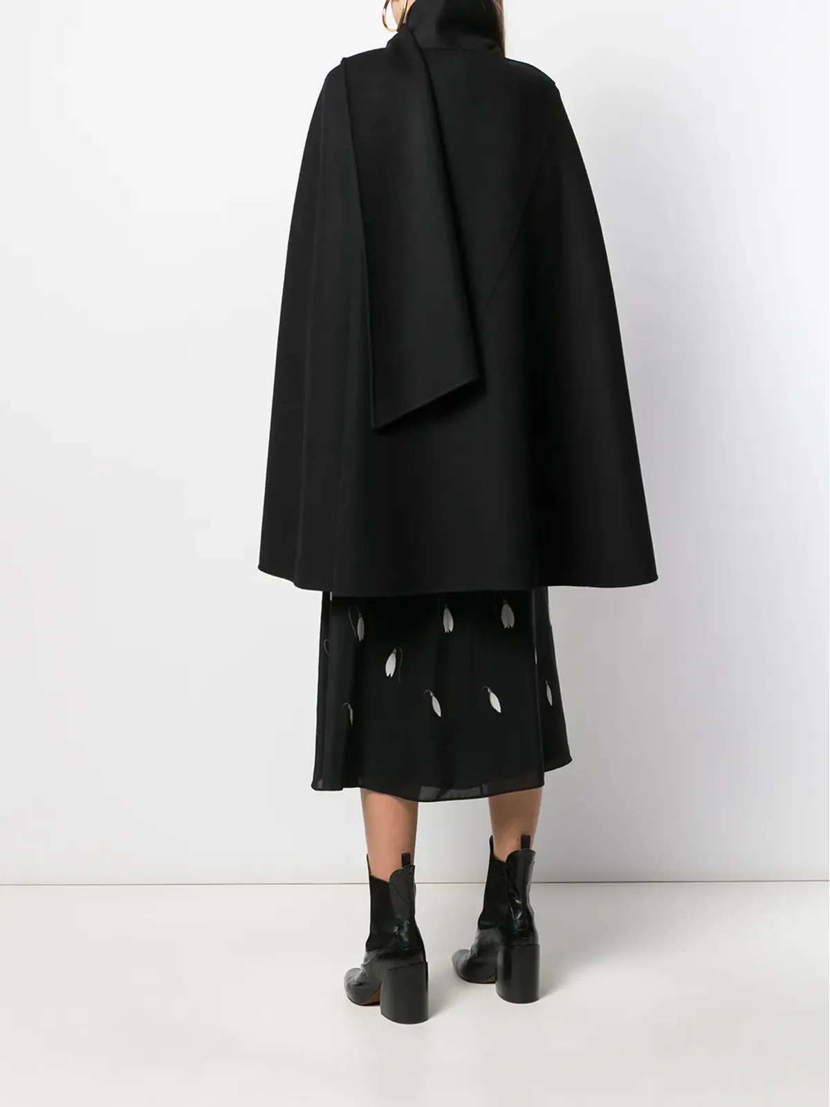 Valentino Garavani アシンメトリック ドレープケープ - 画像4