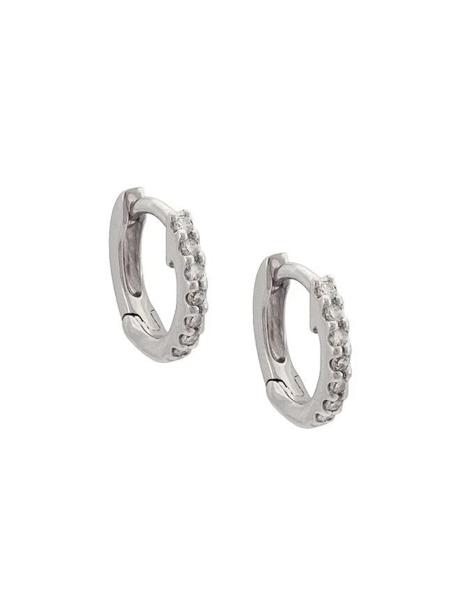 Dana Rebecca Designs Dana Rebecca Designs 14ktホワイトゴールド ダイヤ ハグス イヤリングの商品画像
