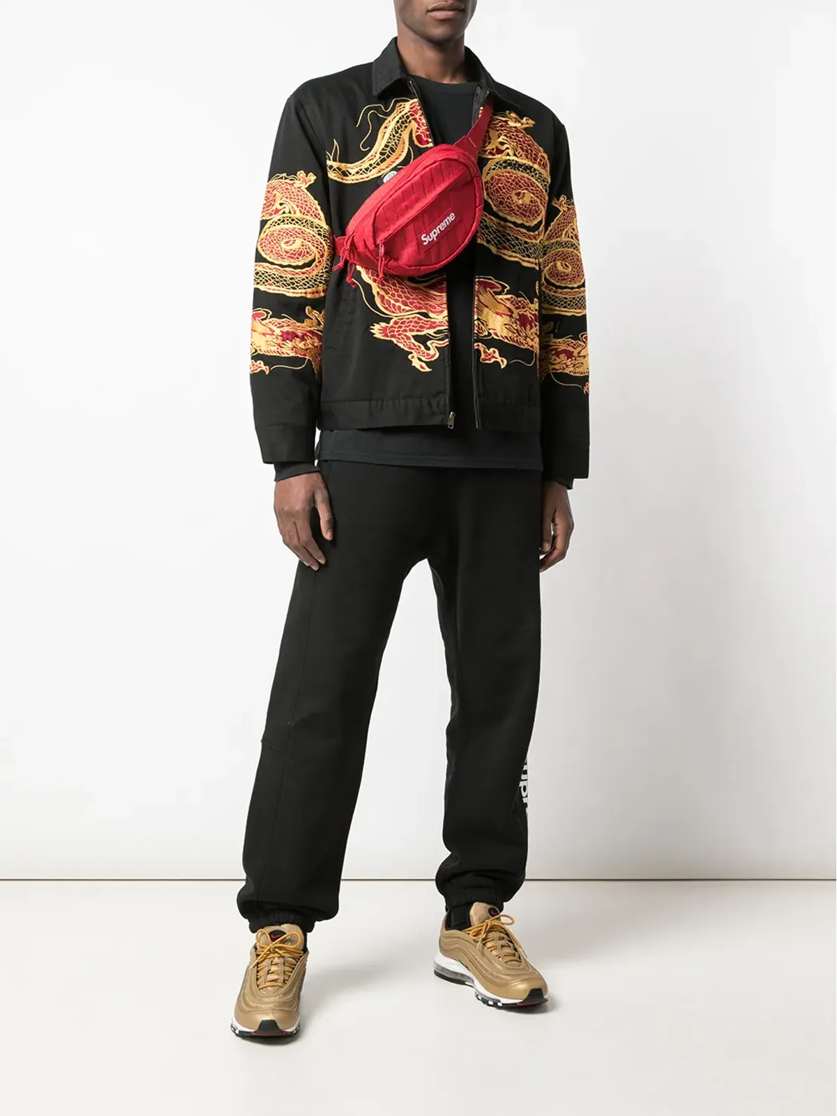 Supreme ロゴプリント ウエストバッグ - レッド - 画像2