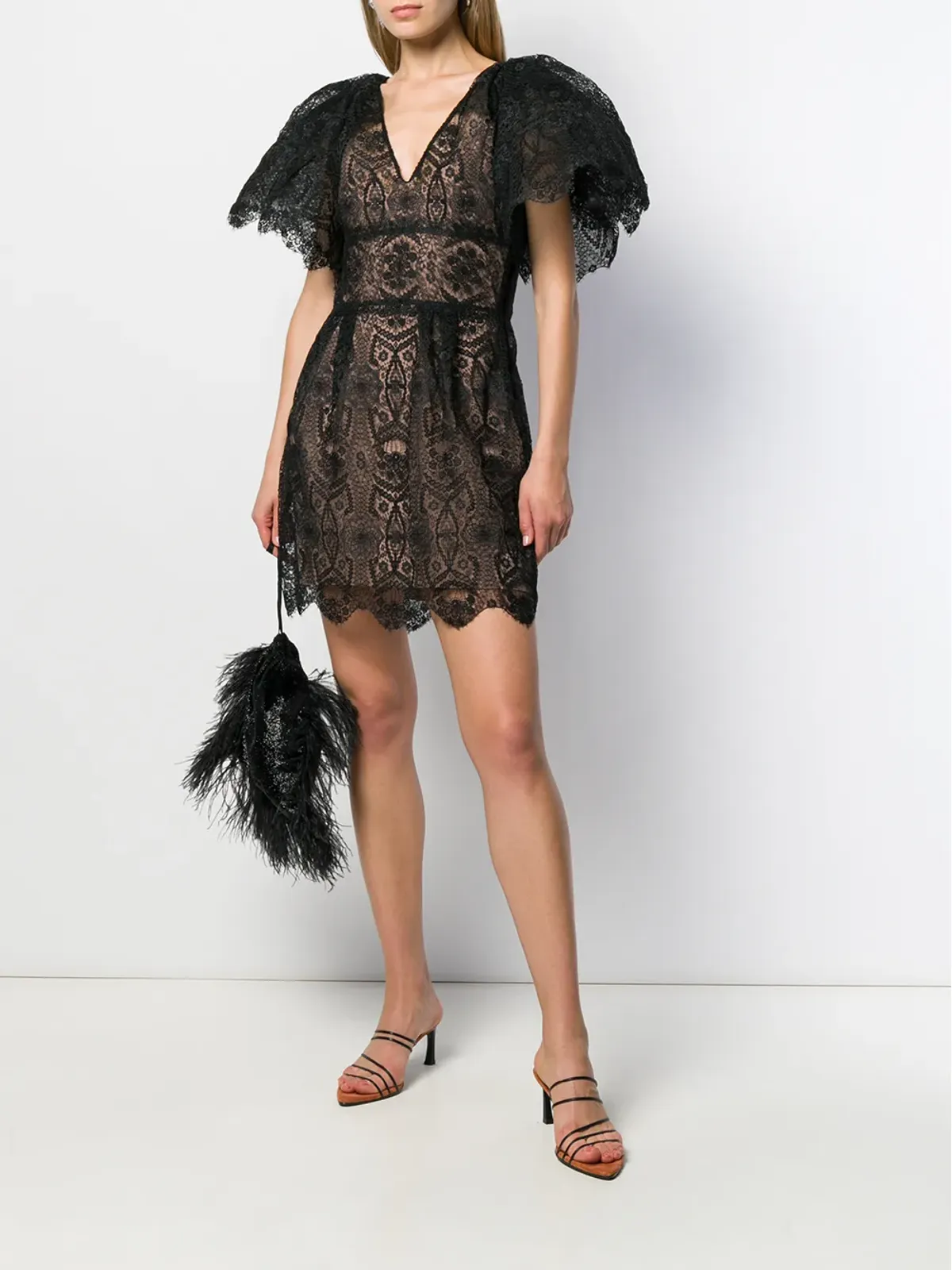 Alberta Ferretti ショートレースドレス - 画像2