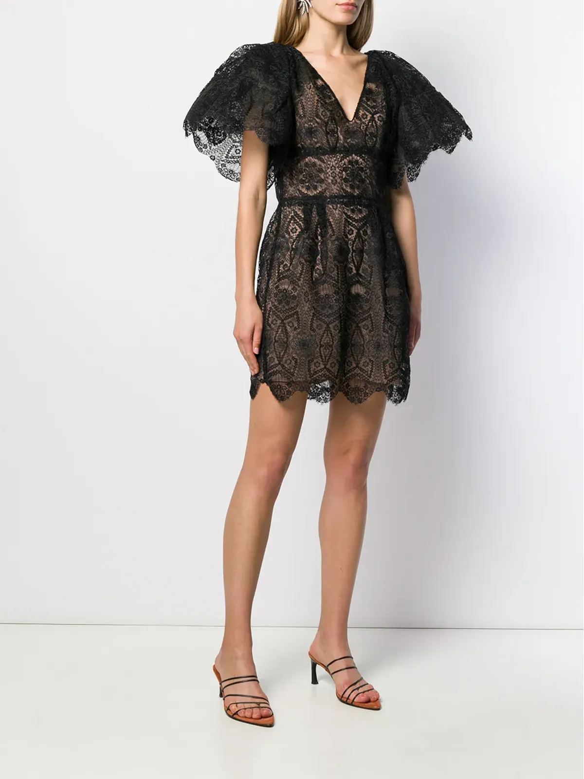 Alberta Ferretti ショートレースドレス - 画像3