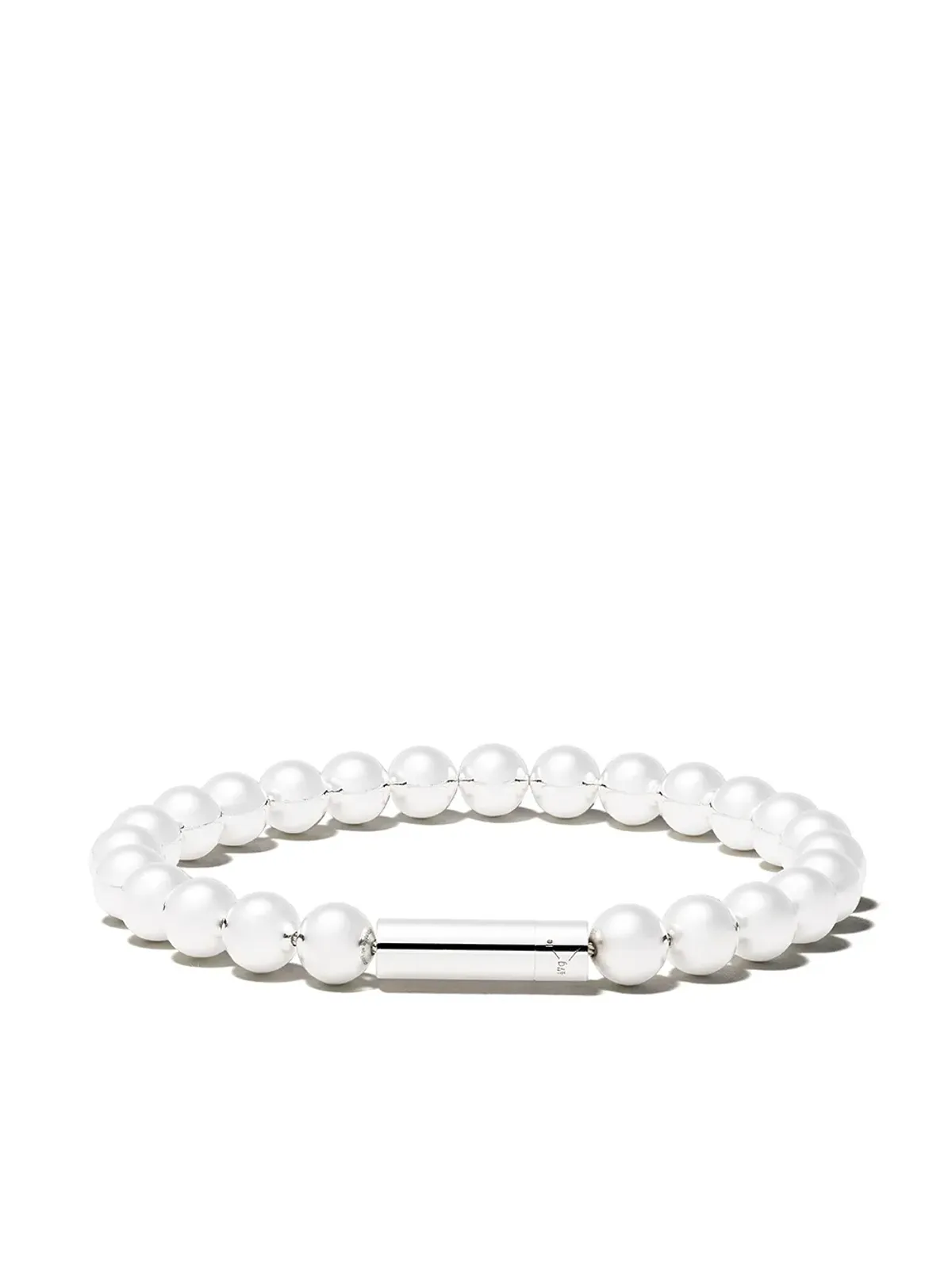 Le Gramme Le 47 beads bracelet - Silver - 画像1