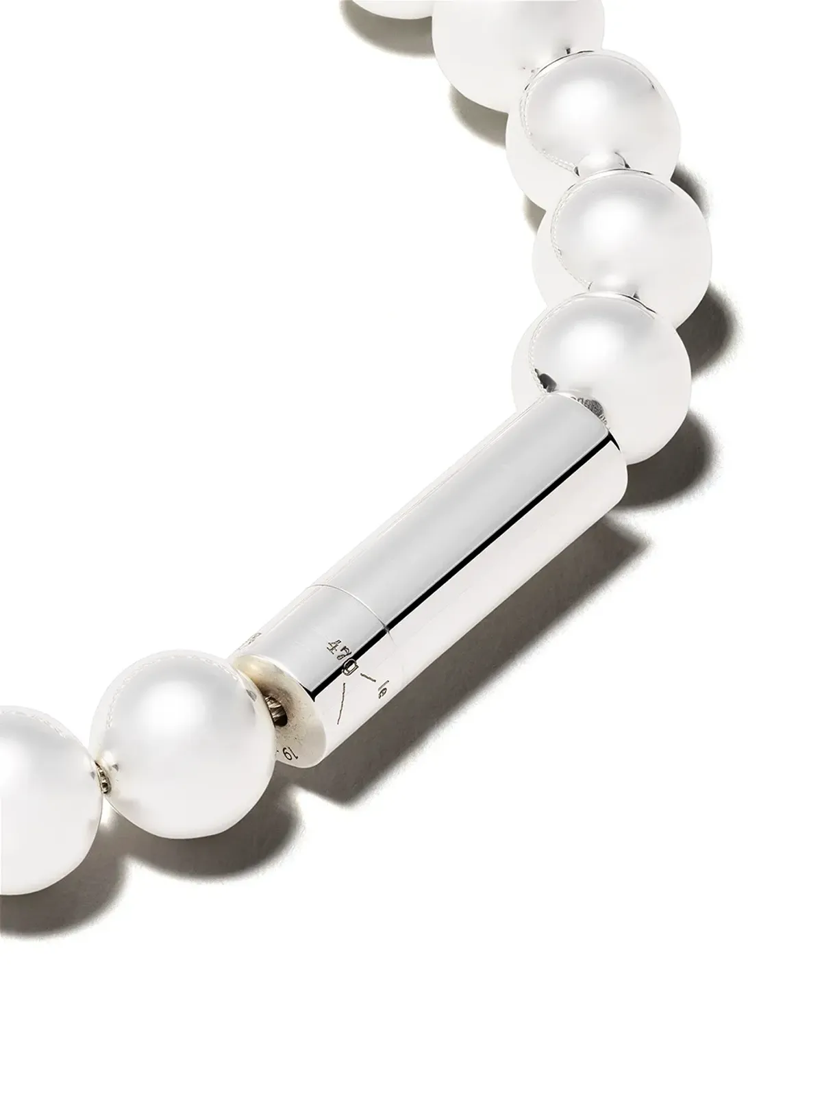 Le Gramme Le 47 beads bracelet - Silver - 画像5