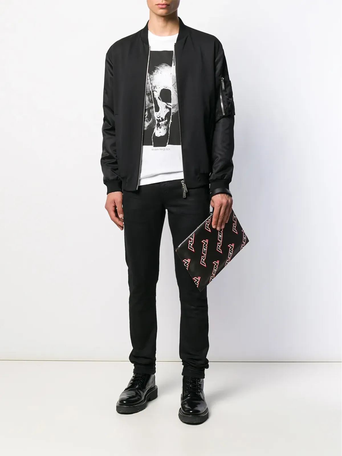 Philipp Plein ロゴプリント クラッチバッグ - 画像2