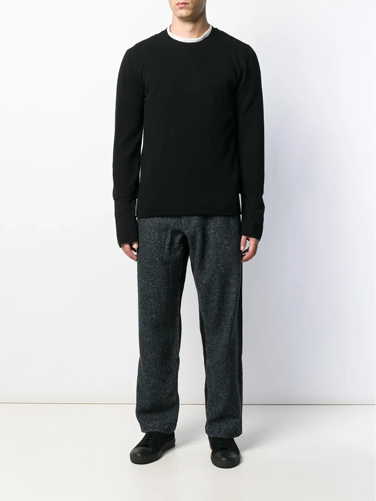 Comme Des Garçons Shirt コントラストのワイドレッグパンツ - 画像2