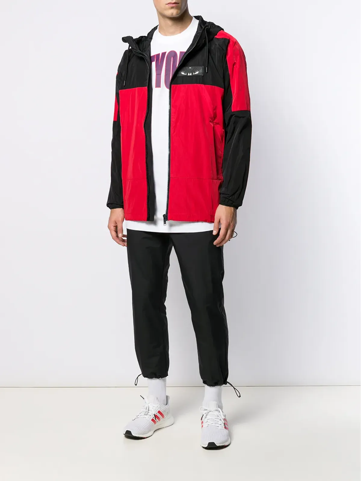 COUNTY OF MILAN Wingsパッチ ウィンドブレーカー - レッド - 画像2