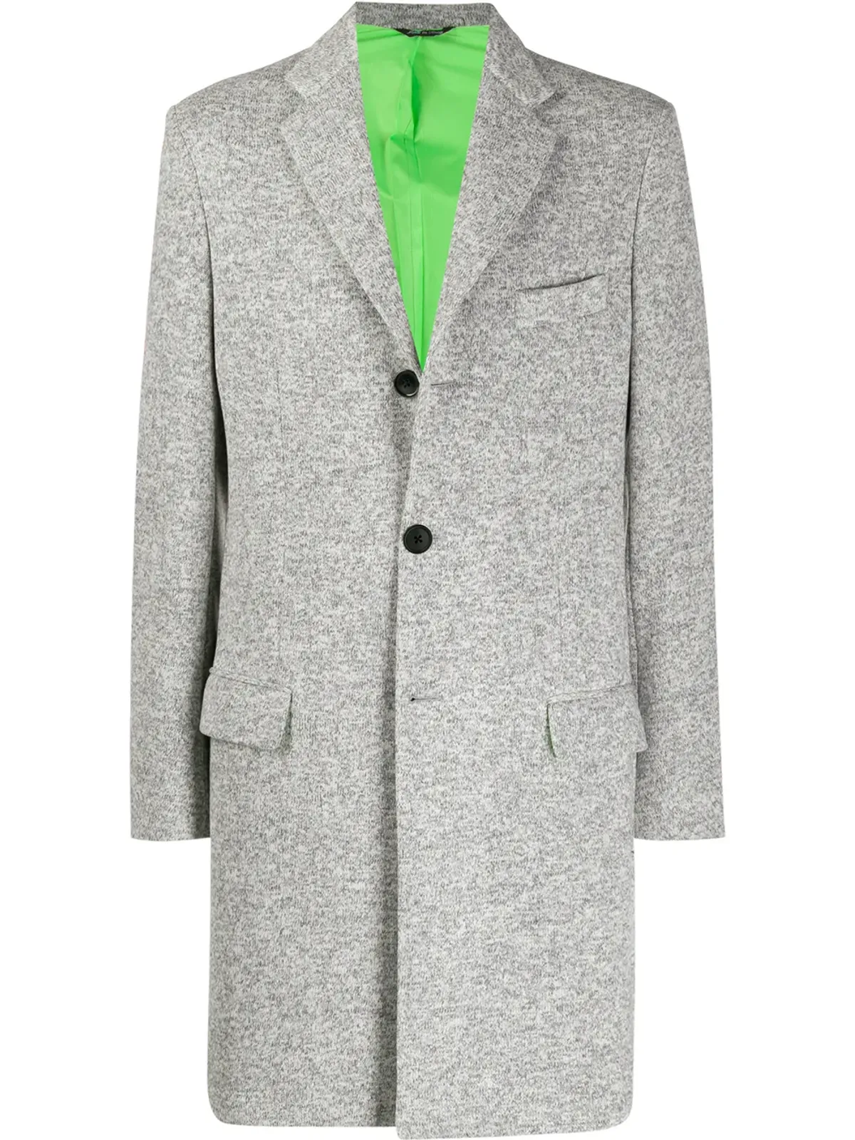 LC23 fitted single-breasted coat - Grey - 画像1