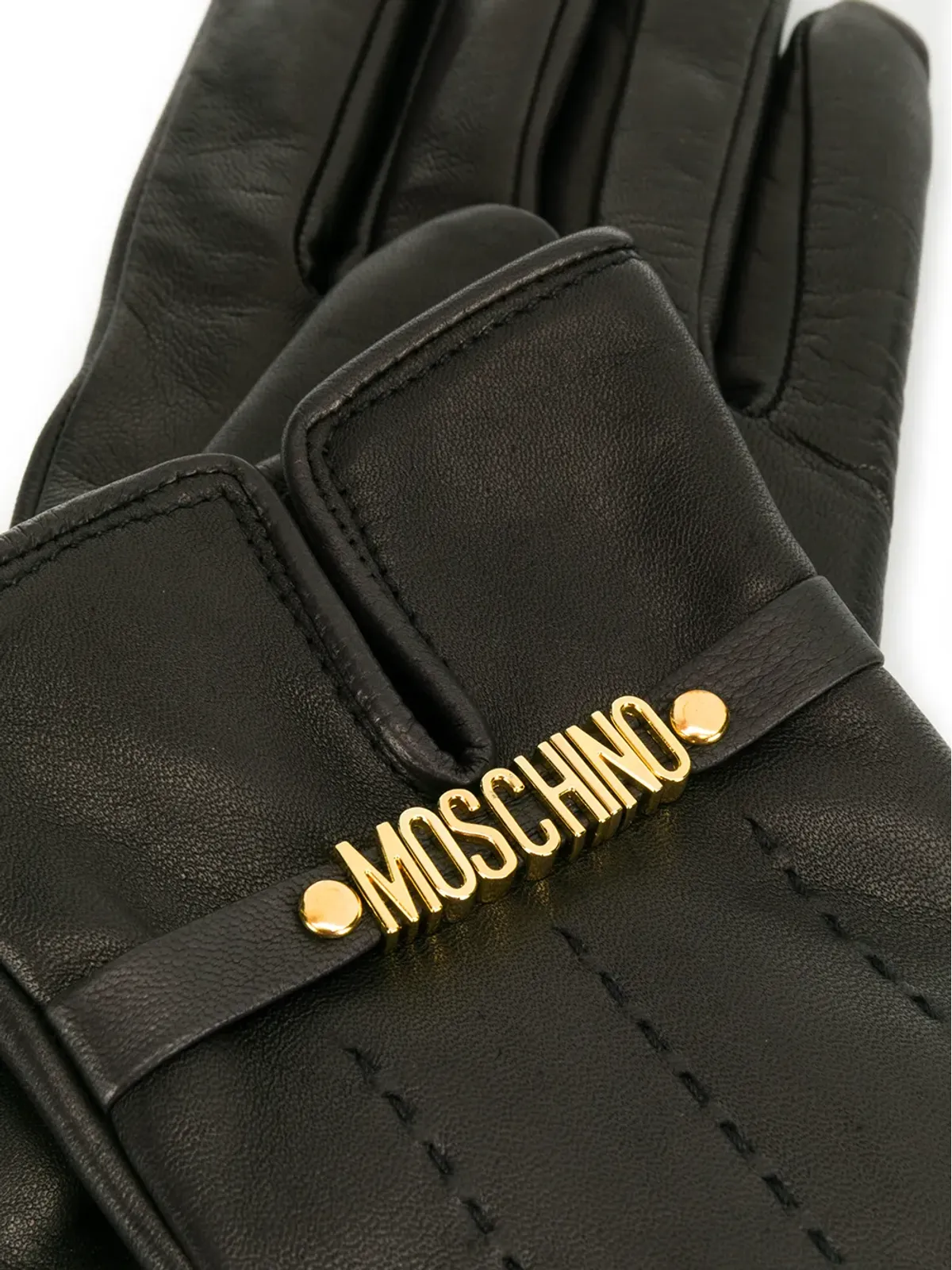 Moschino ロゴプレートグローブ - 画像2