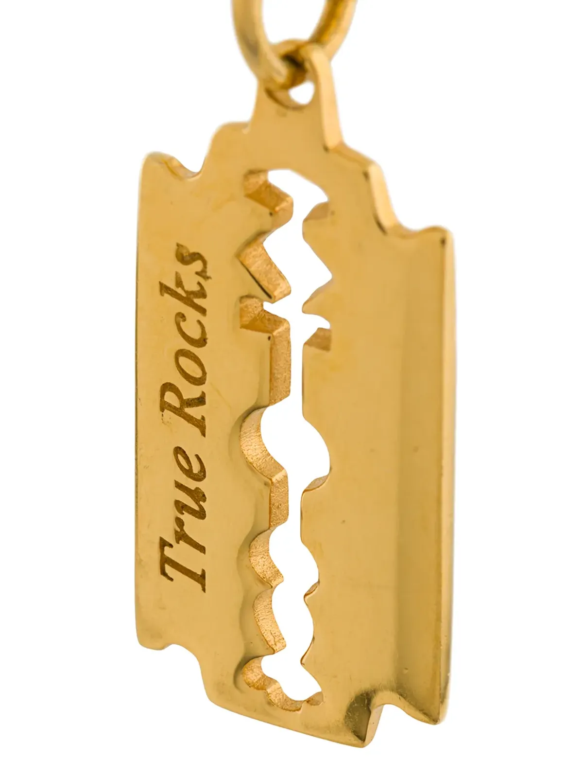 True Rocks razor hoop earrings - Gold - 画像3