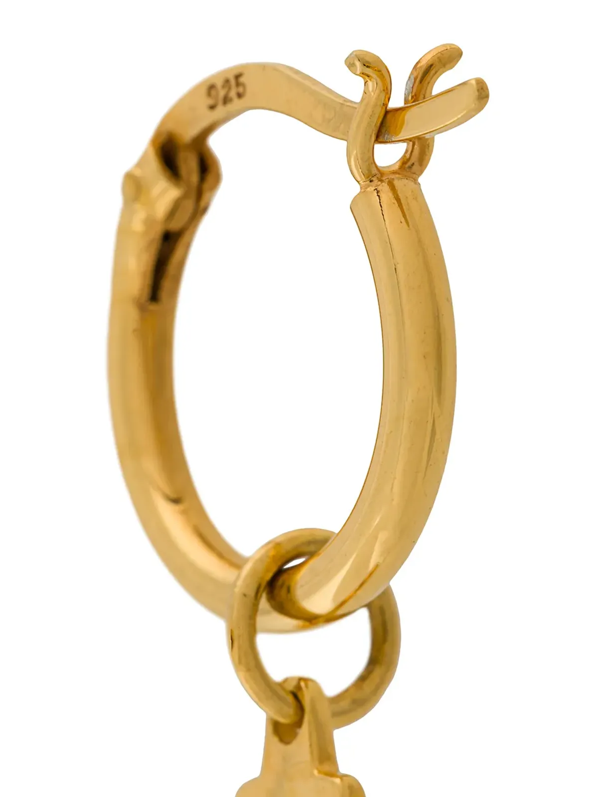True Rocks razor hoop earrings - Gold - 画像4