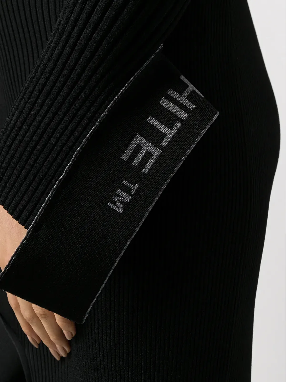 Off-White アシンメトリックニットドレス - 画像5