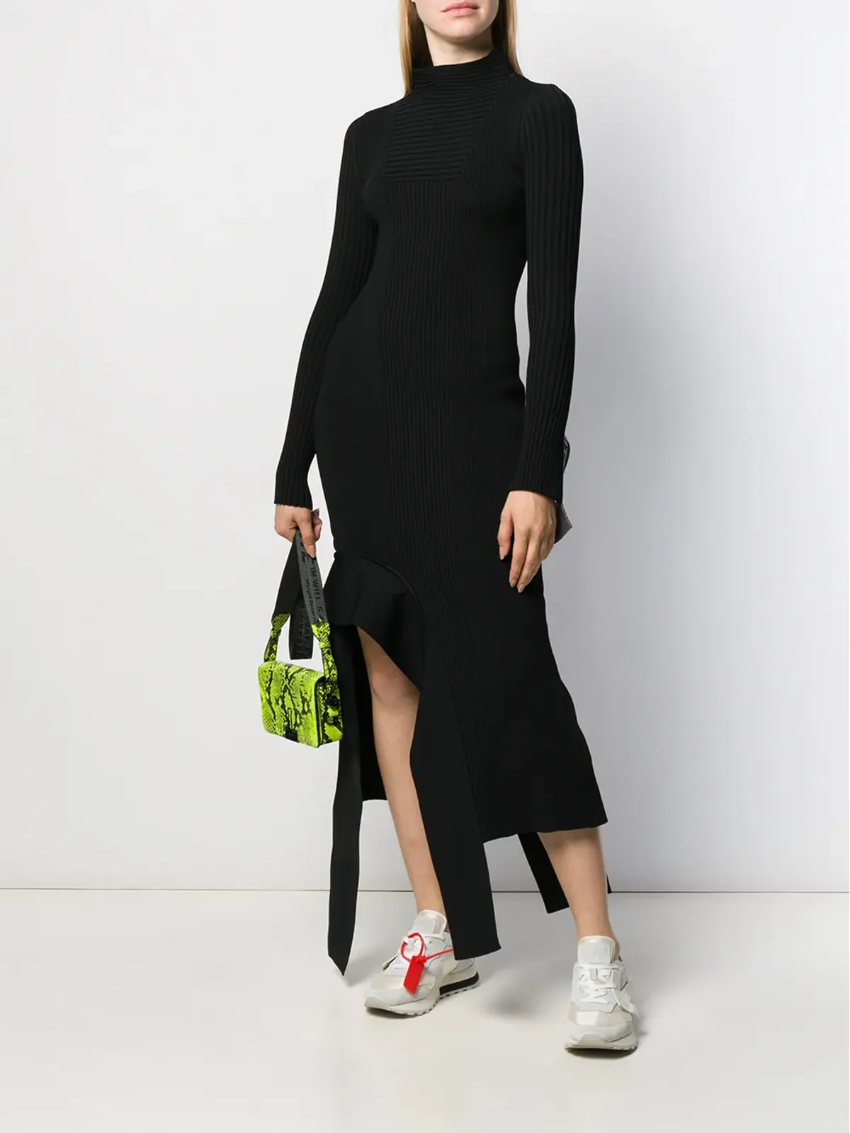 Off-White アシンメトリックニットドレス - 画像2