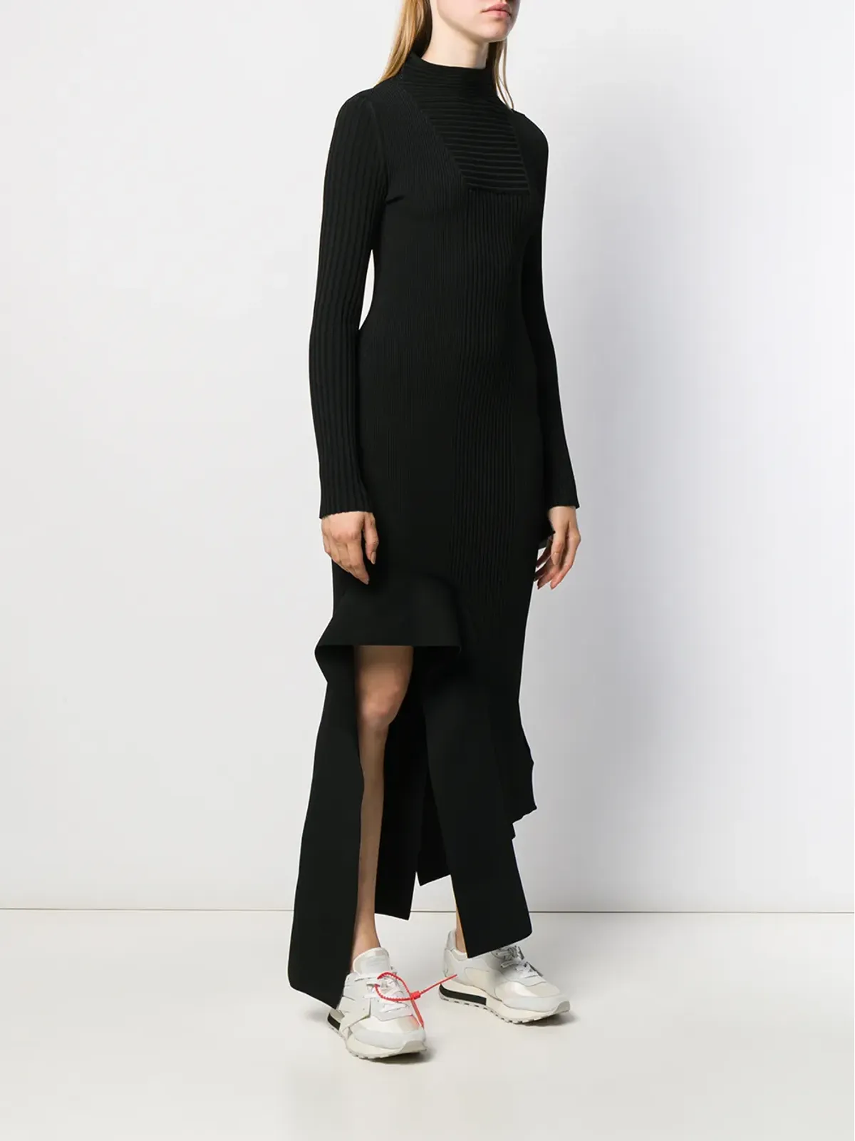 Off-White アシンメトリックニットドレス - 画像3