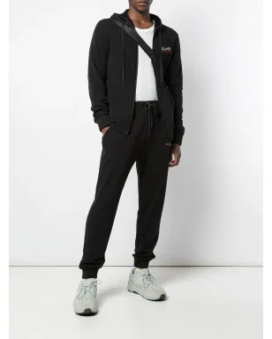 Delantic ロゴ入り ベルベット裏地付き ブラック Burrr Sweatpants トラックパンツ - サムネイル2