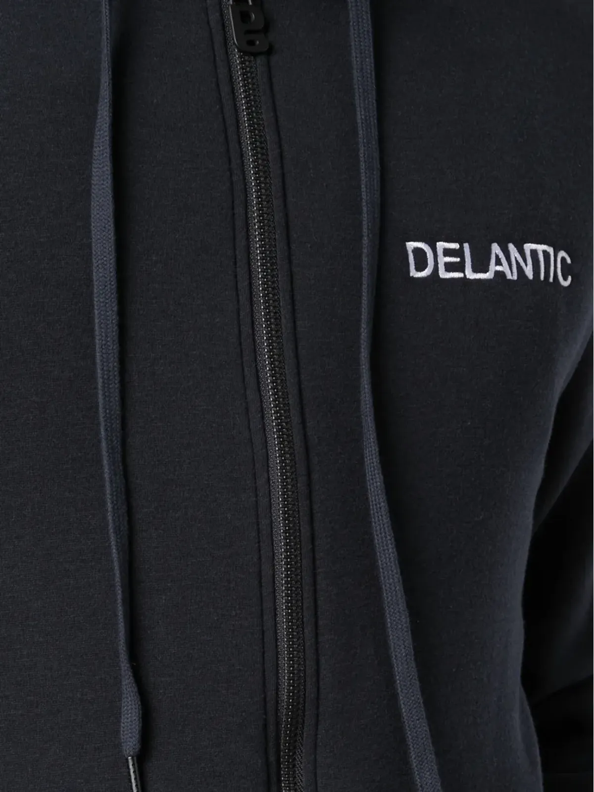 Delantic East Atlanta velour-lined zip hoodie ブルー - 画像5