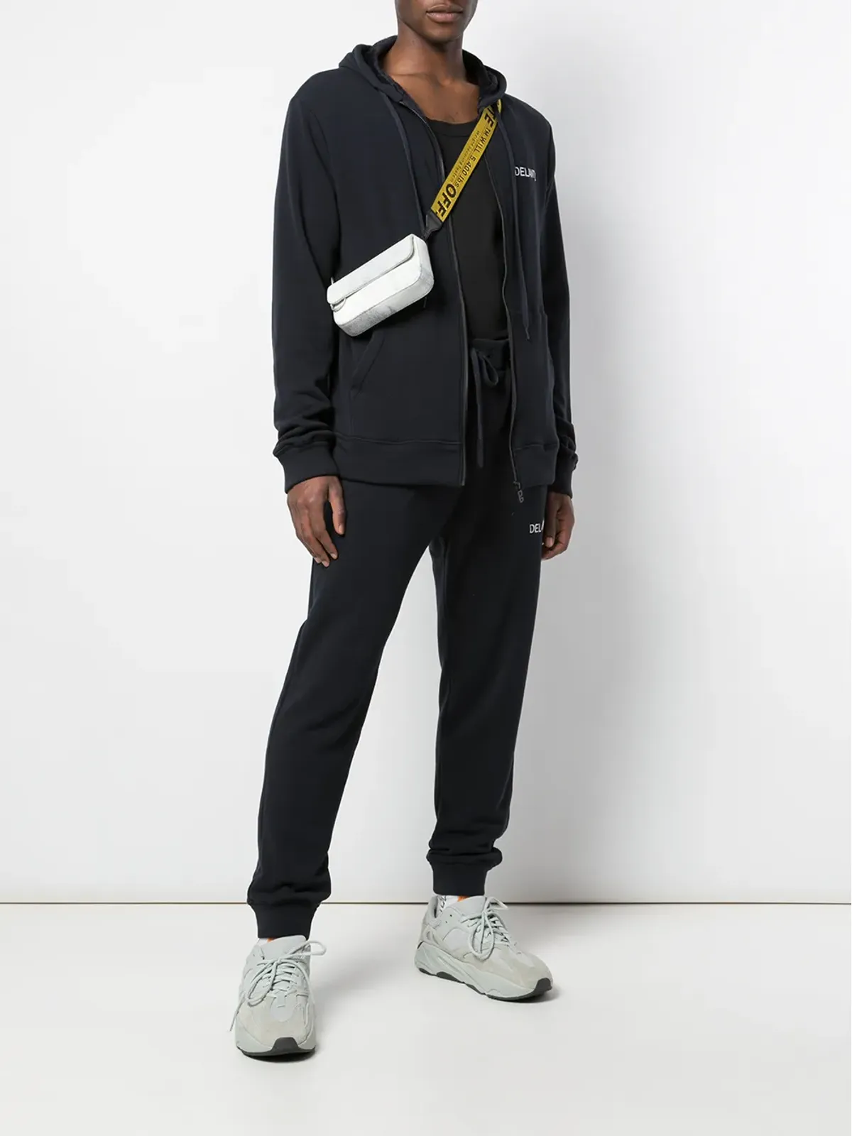 Delantic East Atlanta velour-lined zip hoodie ブルー - 画像2