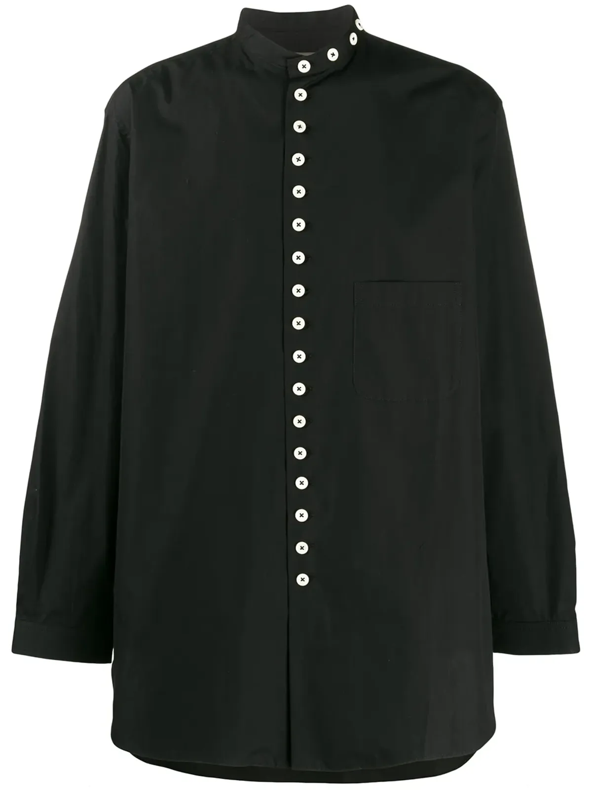 Yohji Yamamoto コントラストボタンシャツ - 画像1