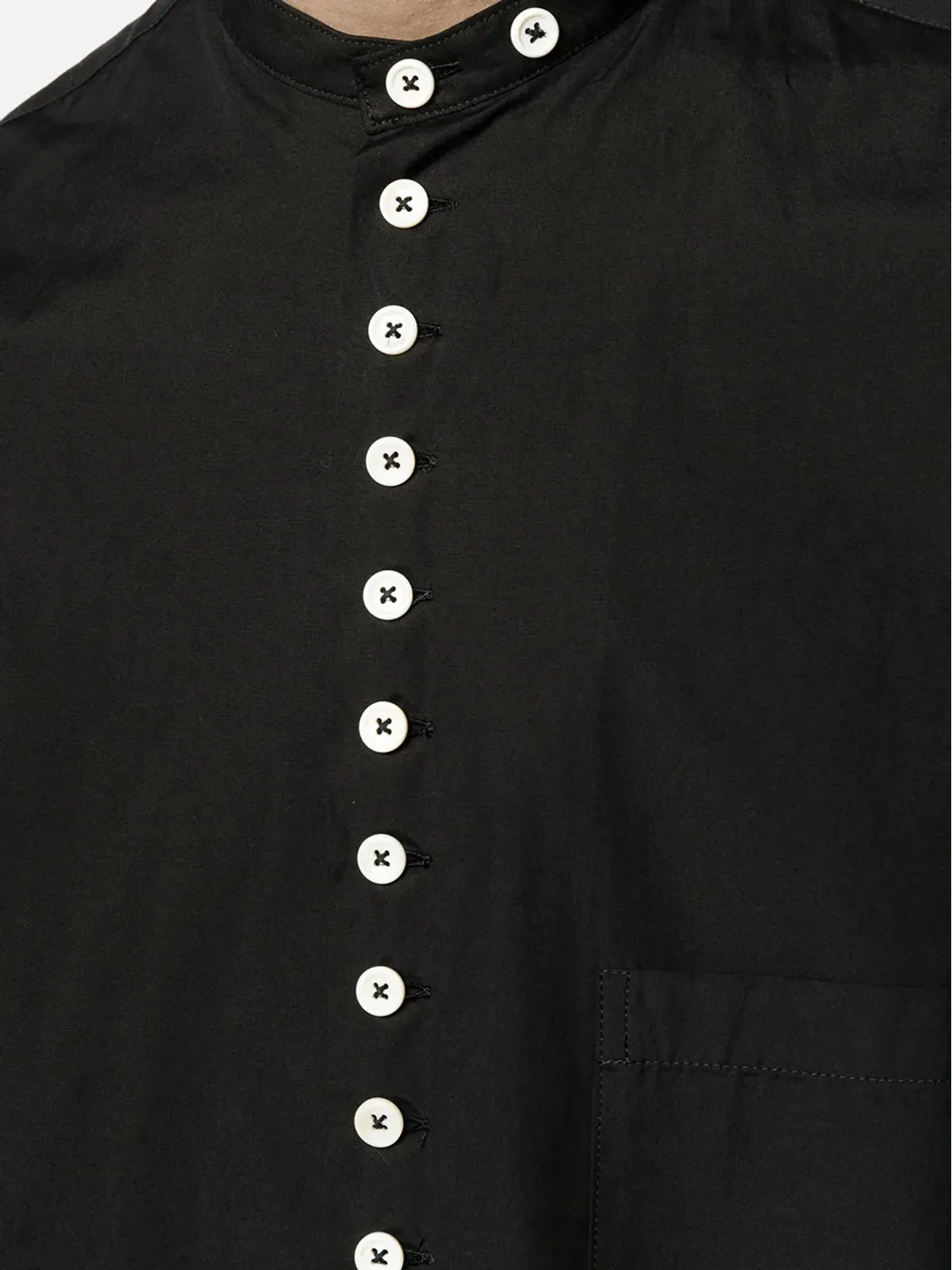 Yohji Yamamoto コントラストボタンシャツ - 画像5