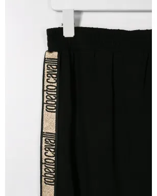 Roberto Cavalli Junior TEEN ロゴプリント トラックスカート - サムネイル3
