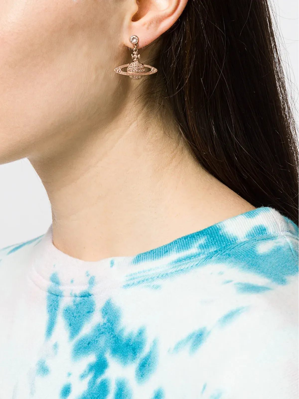 Vivienne Westwood Bas Reliefドロップピアス - ピンク - 画像2