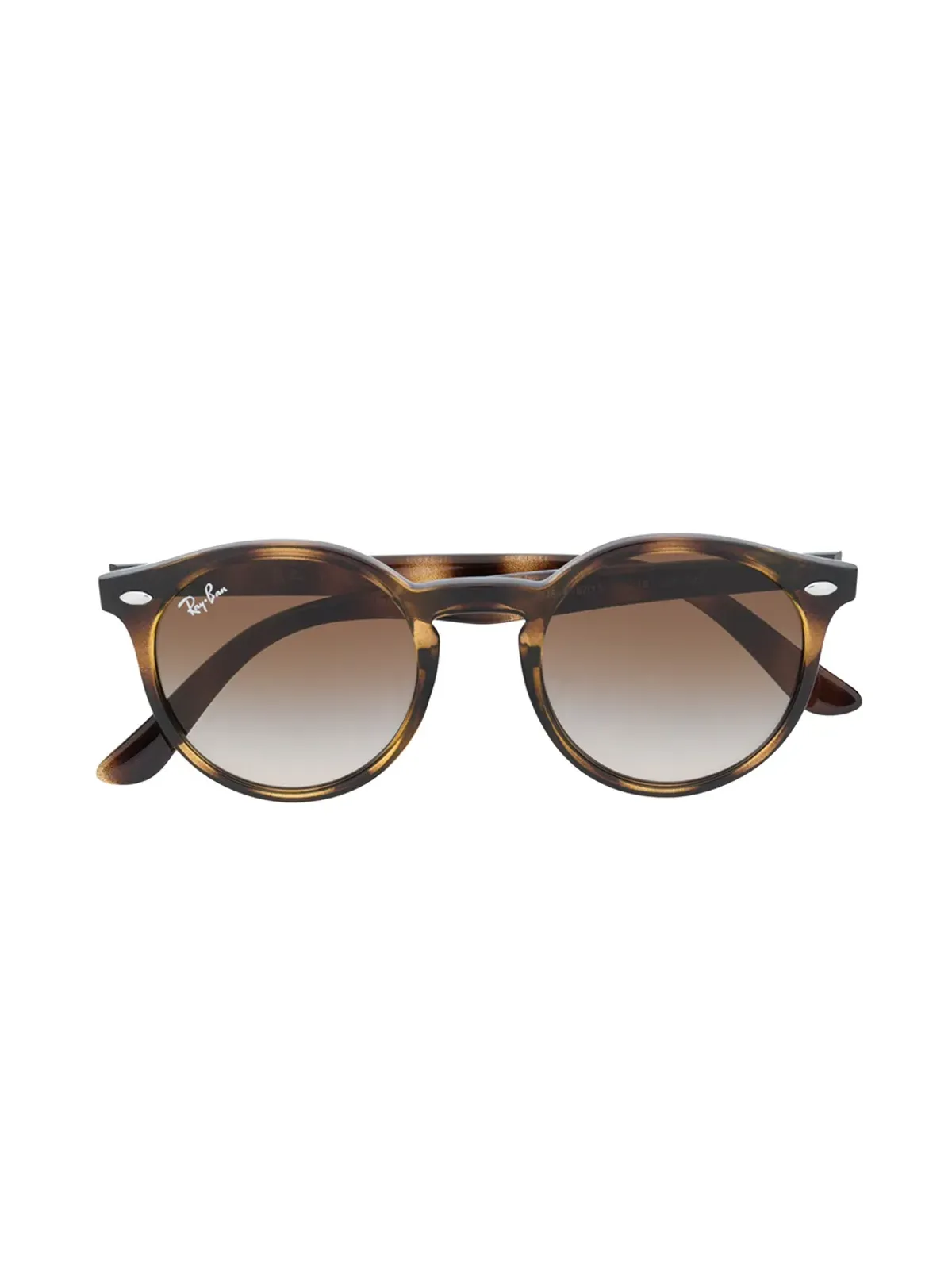 RAY-BAN JUNIOR ラウンドフレーム サングラス（ブラウン） - 画像1