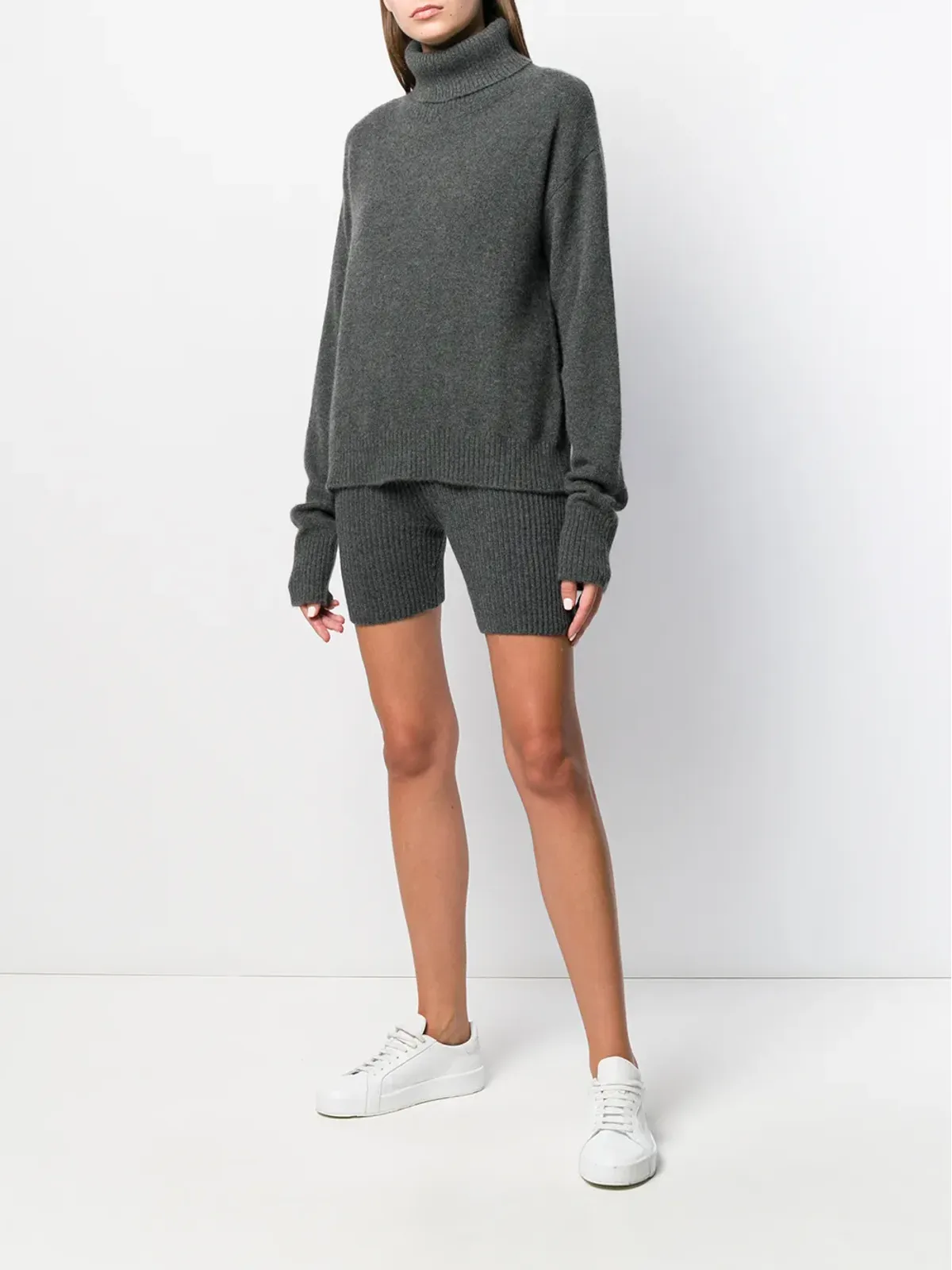 Cashmere In Love ミラ ニット バイカ―ショーツ - グレー - 画像2