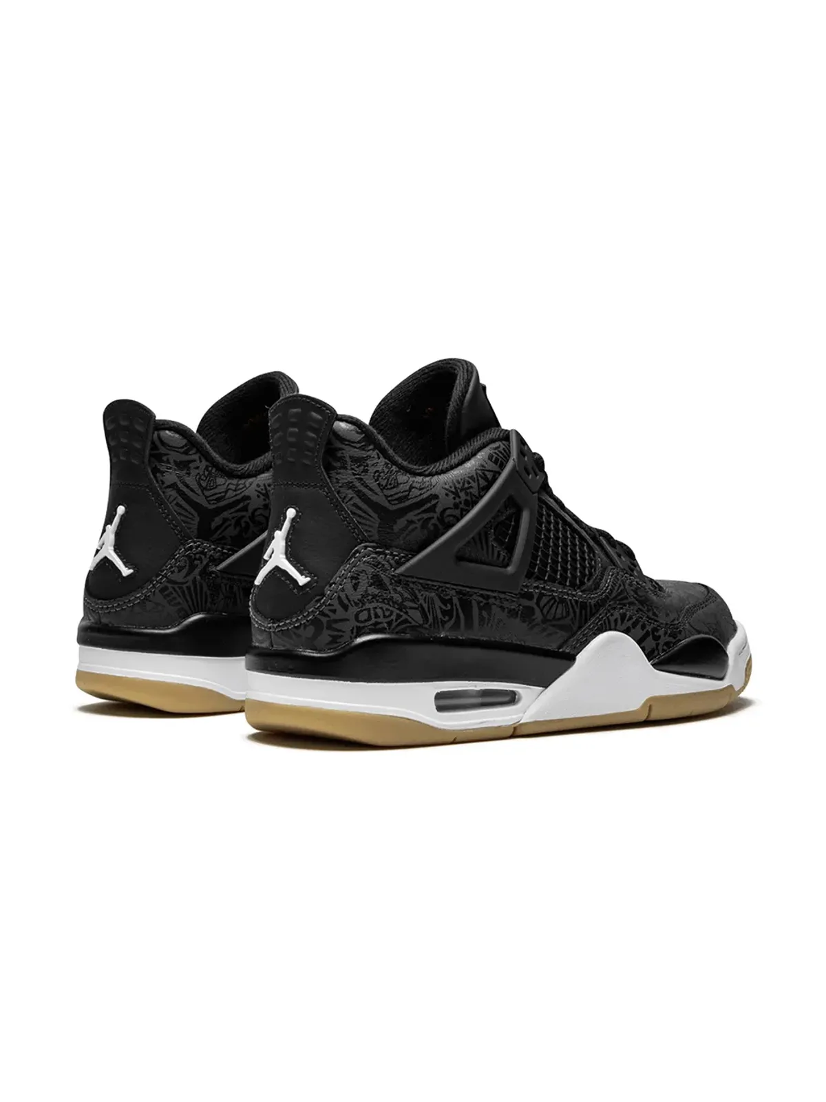 Jordan Kids エアジョーダン 4 レトロ SE レーザー ブラック/ガム スニーカー - 画像2