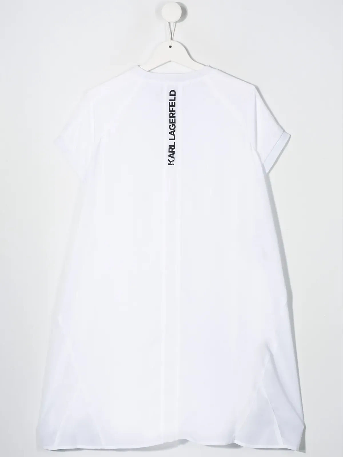 Karl Lagerfeld Kids ホワイトのカラーブロック半袖ドレス - 画像2