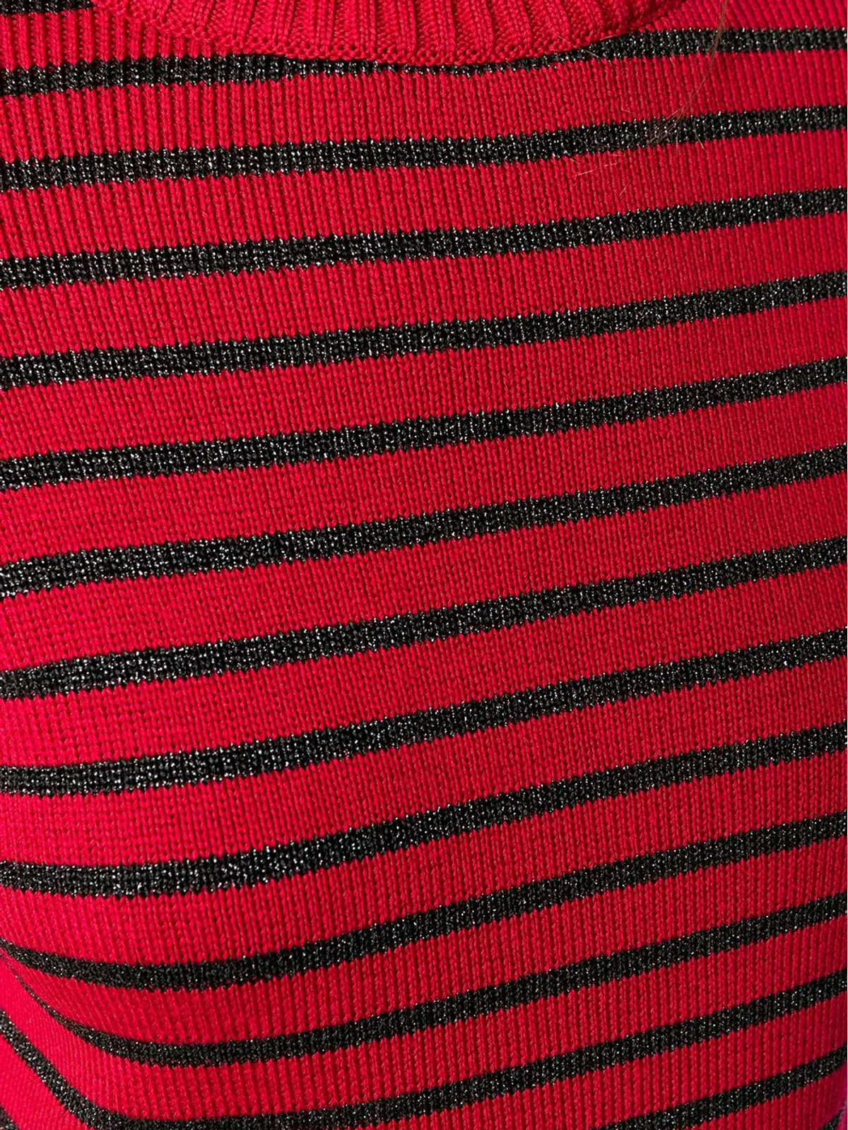 Saint Laurent ストライプ柄ニットジャンパー - レッド - 画像5