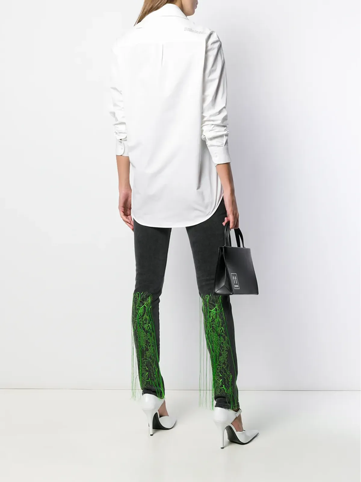 Off-White 糸端トリムジーンズ - 画像2