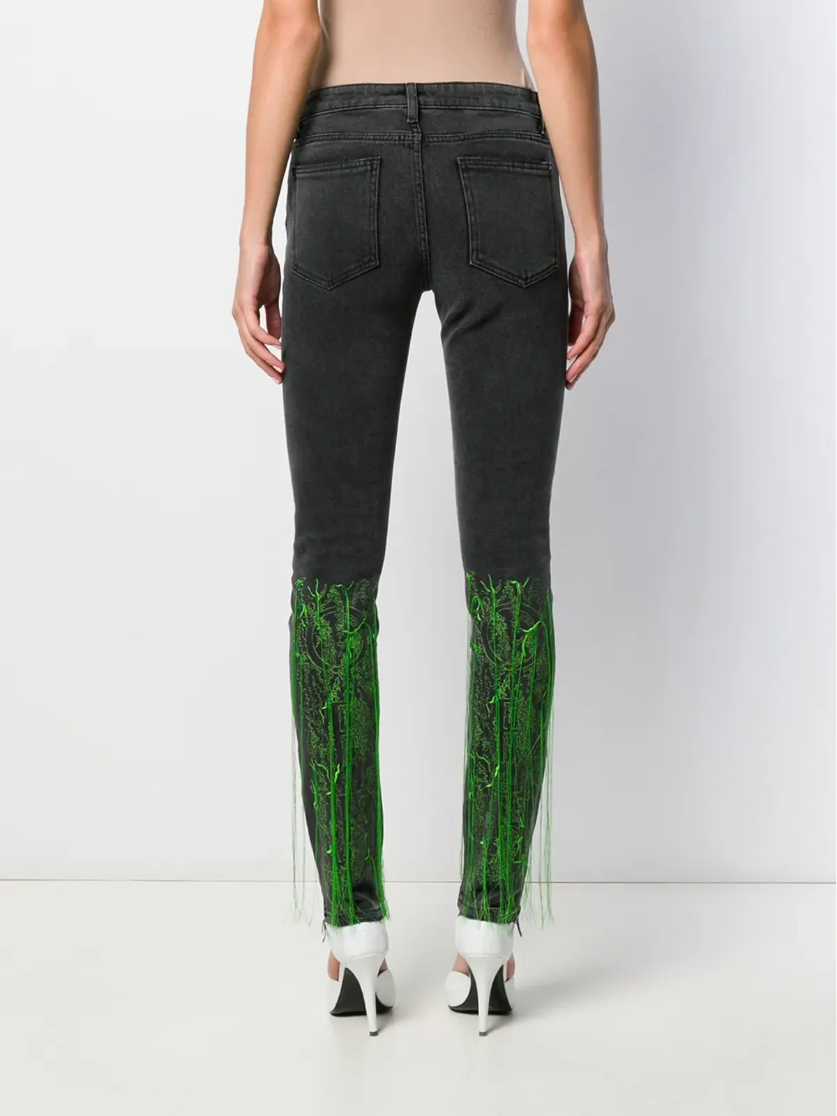 Off-White 糸端トリムジーンズ - 画像4