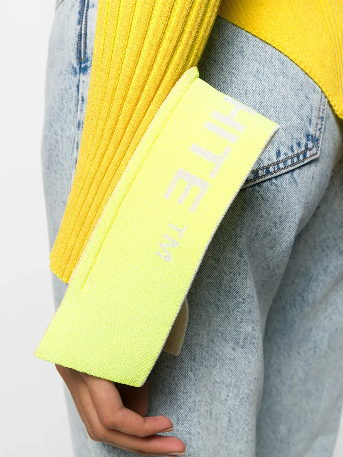 Off-White アシンメトリックニットトップ - 画像5