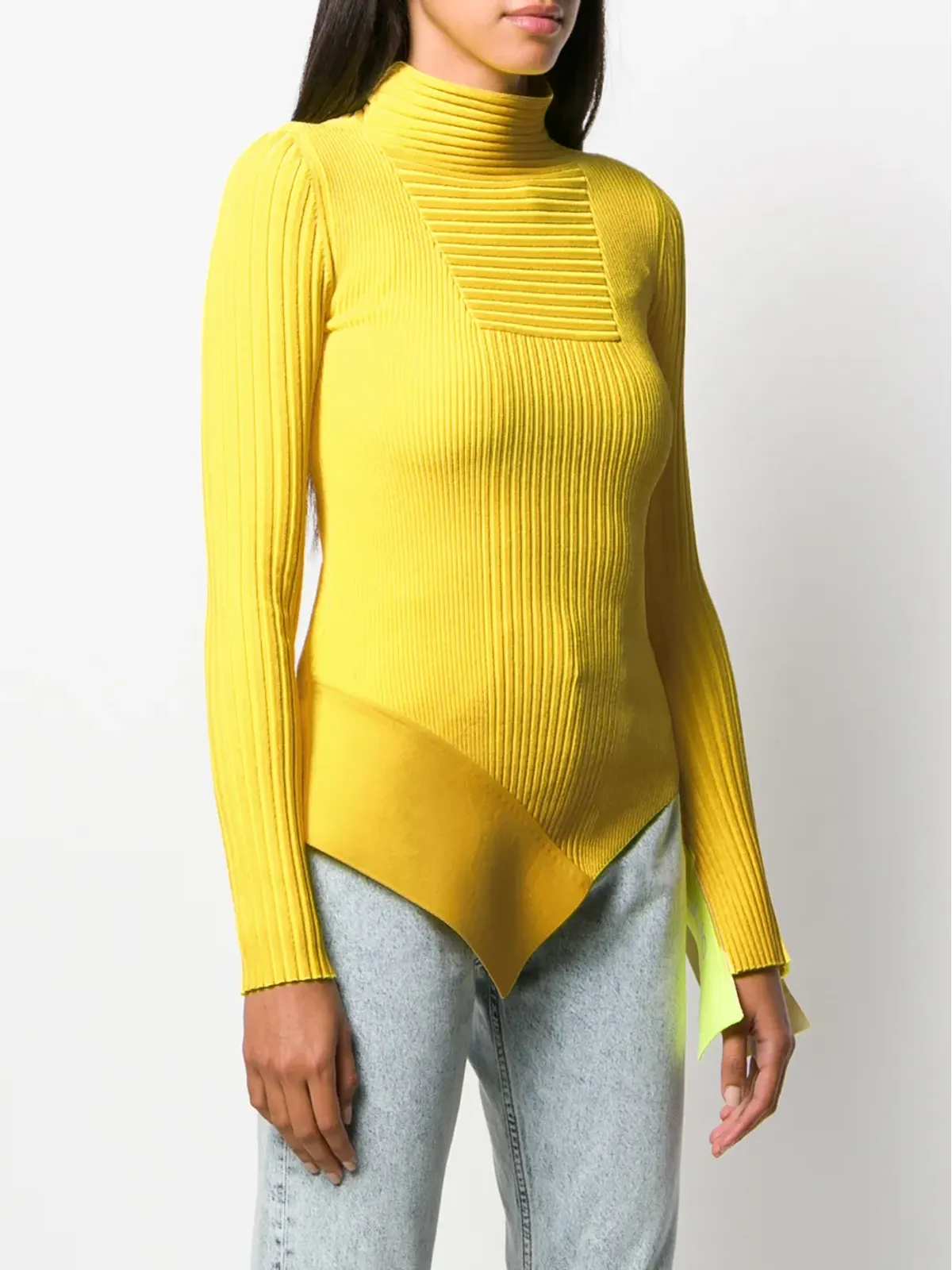 Off-White アシンメトリックニットトップ - 画像3