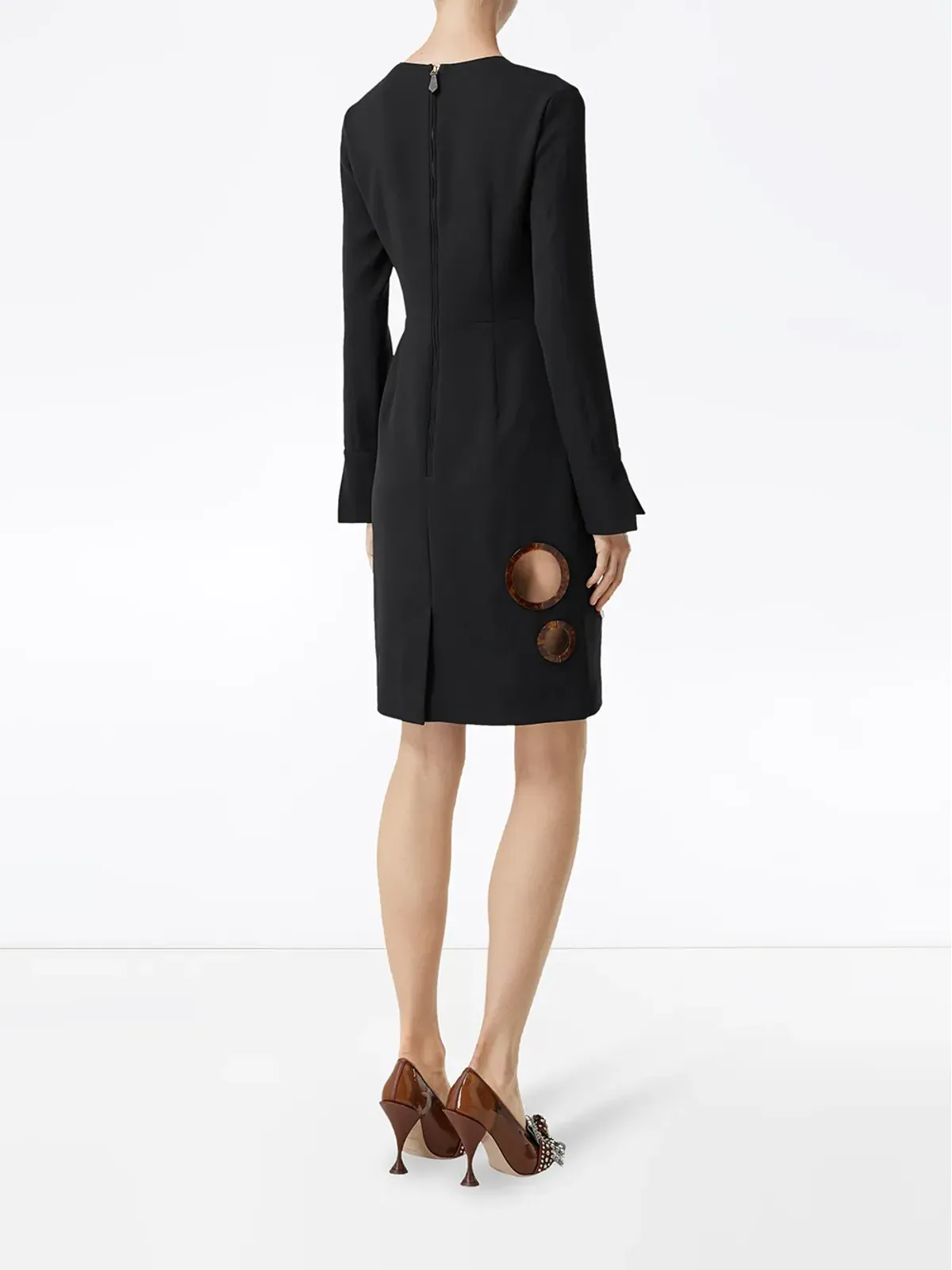 Burberry フレームドカットアウト・シフトドレス - 画像4