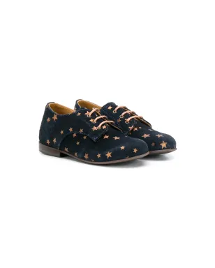 Pèpè star-print lace-up slippers - Blue - サムネイル1