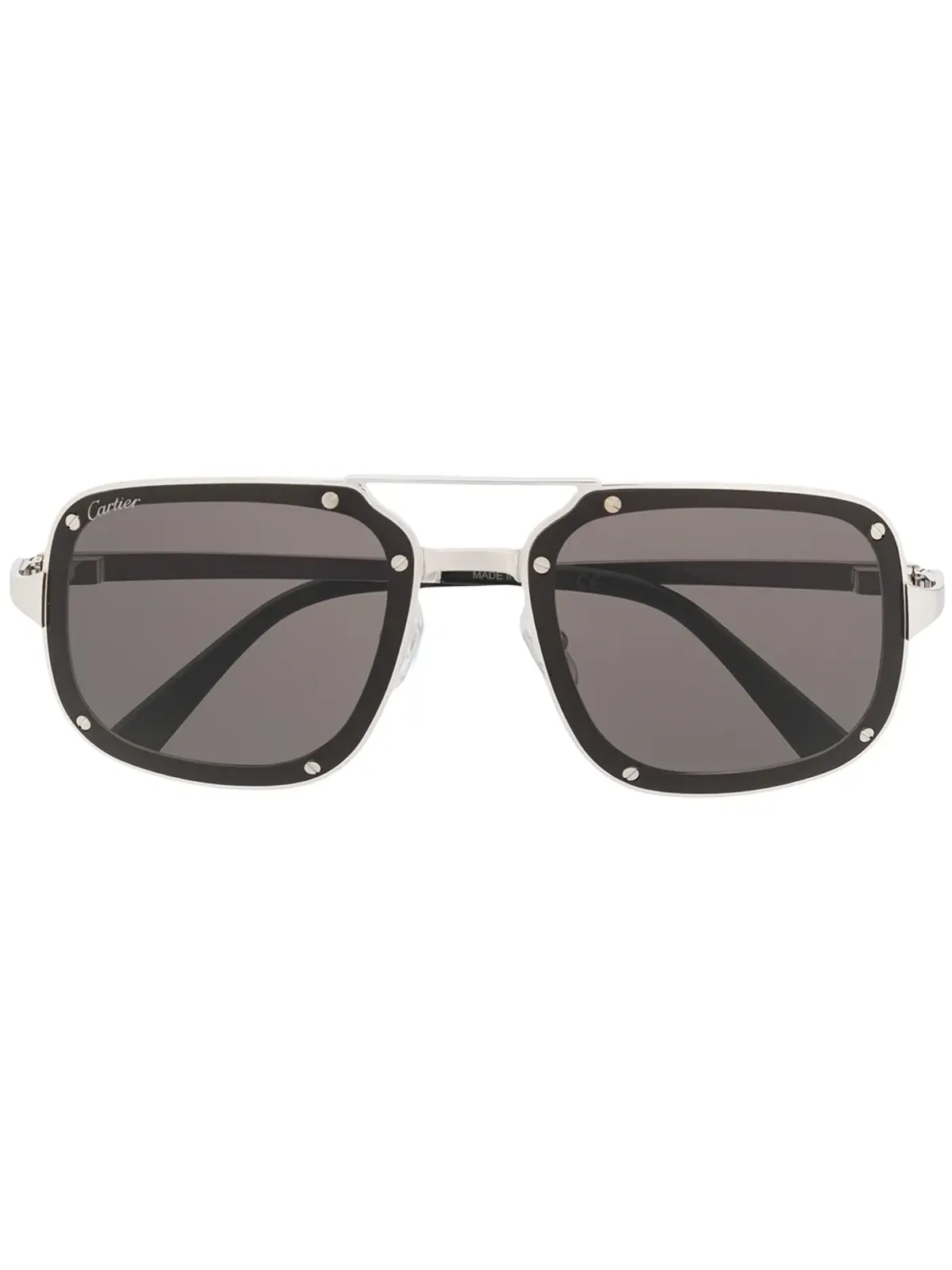 Cartier Eyewear サントス・デ・カルティエ スクエアフレーム サングラス - 画像1