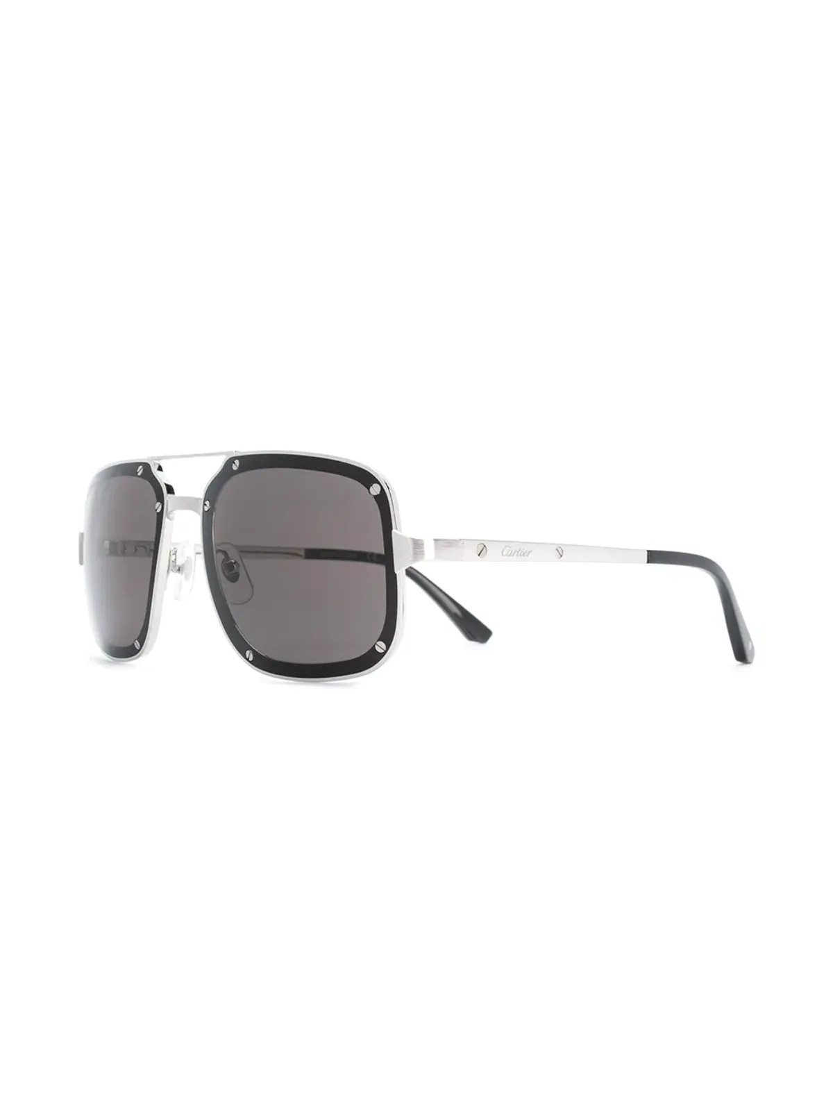 Cartier Eyewear サントス・デ・カルティエ スクエアフレーム サングラス - 画像2