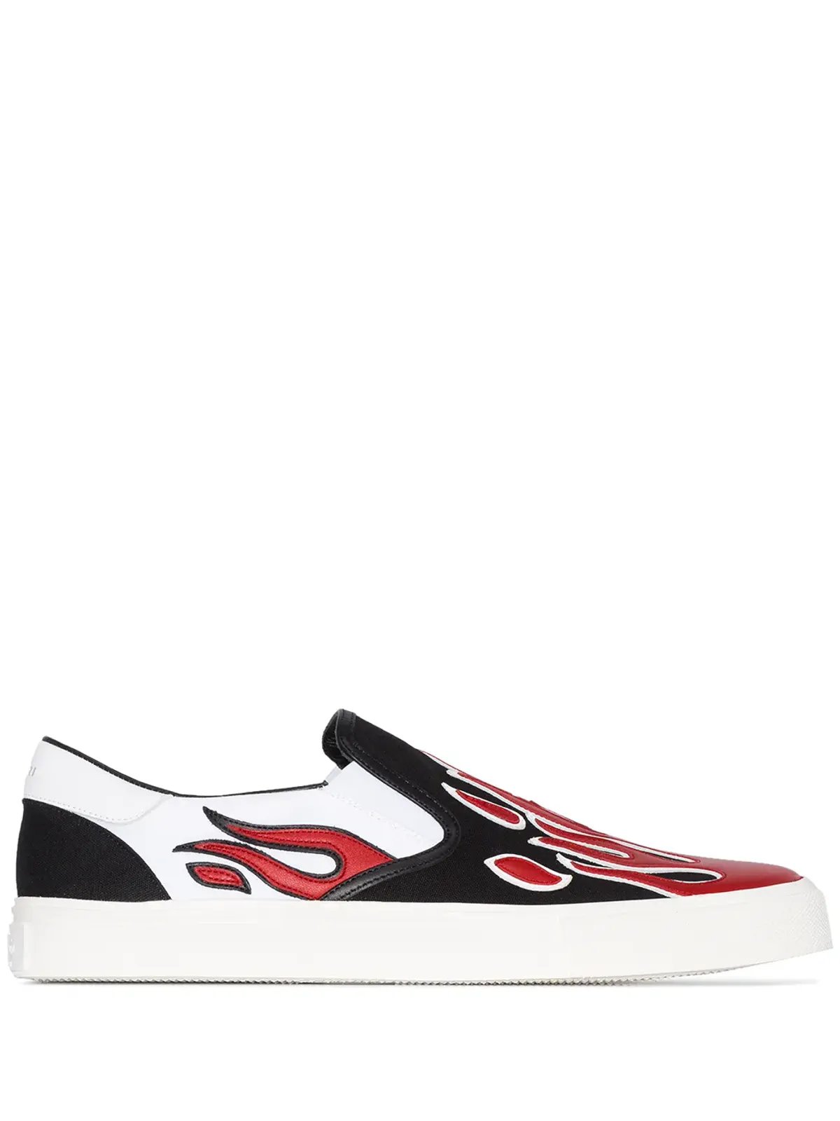 AMIRI 炎のアップリケ付きスリップオンスニーカー - 画像1