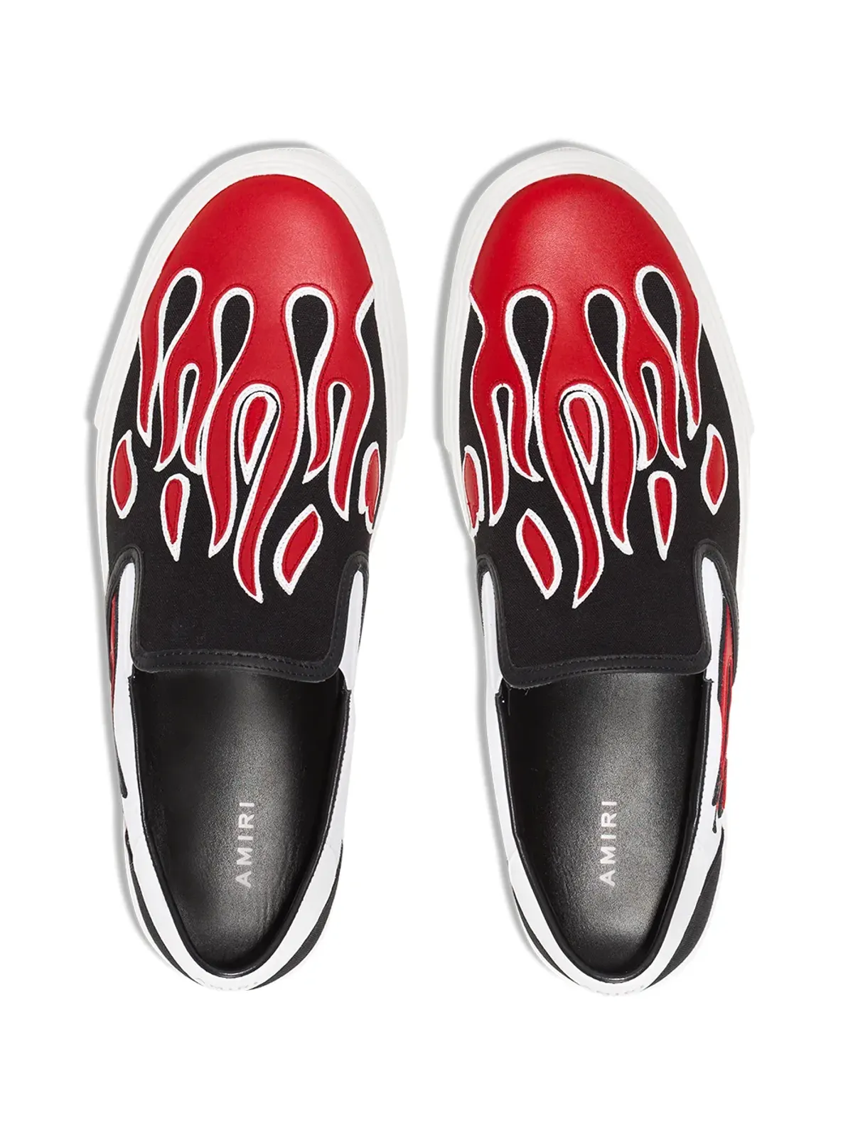 AMIRI 炎のアップリケ付きスリップオンスニーカー - 画像4