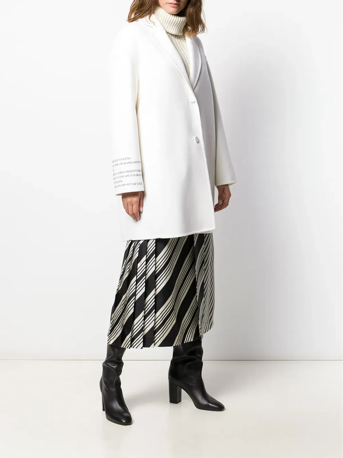 Valentino Garavani ポエムディテール シングルブレストコート - 画像3