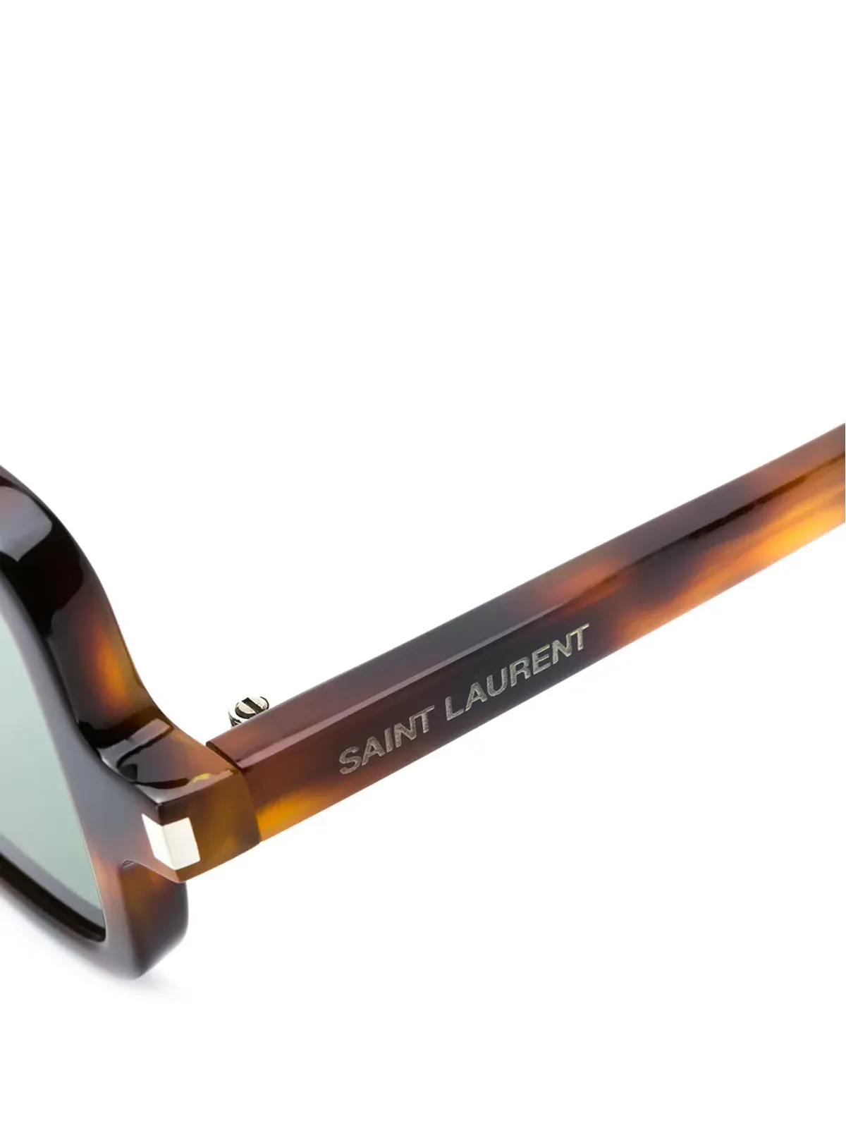 Saint Laurent Eyewear べっ甲柄スクエアフレーム サングラス（ブラウン） - 画像3
