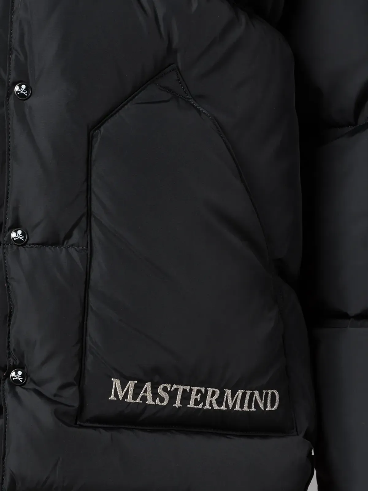 Mastermind Japan レザーパネルドダウンコート - 画像5