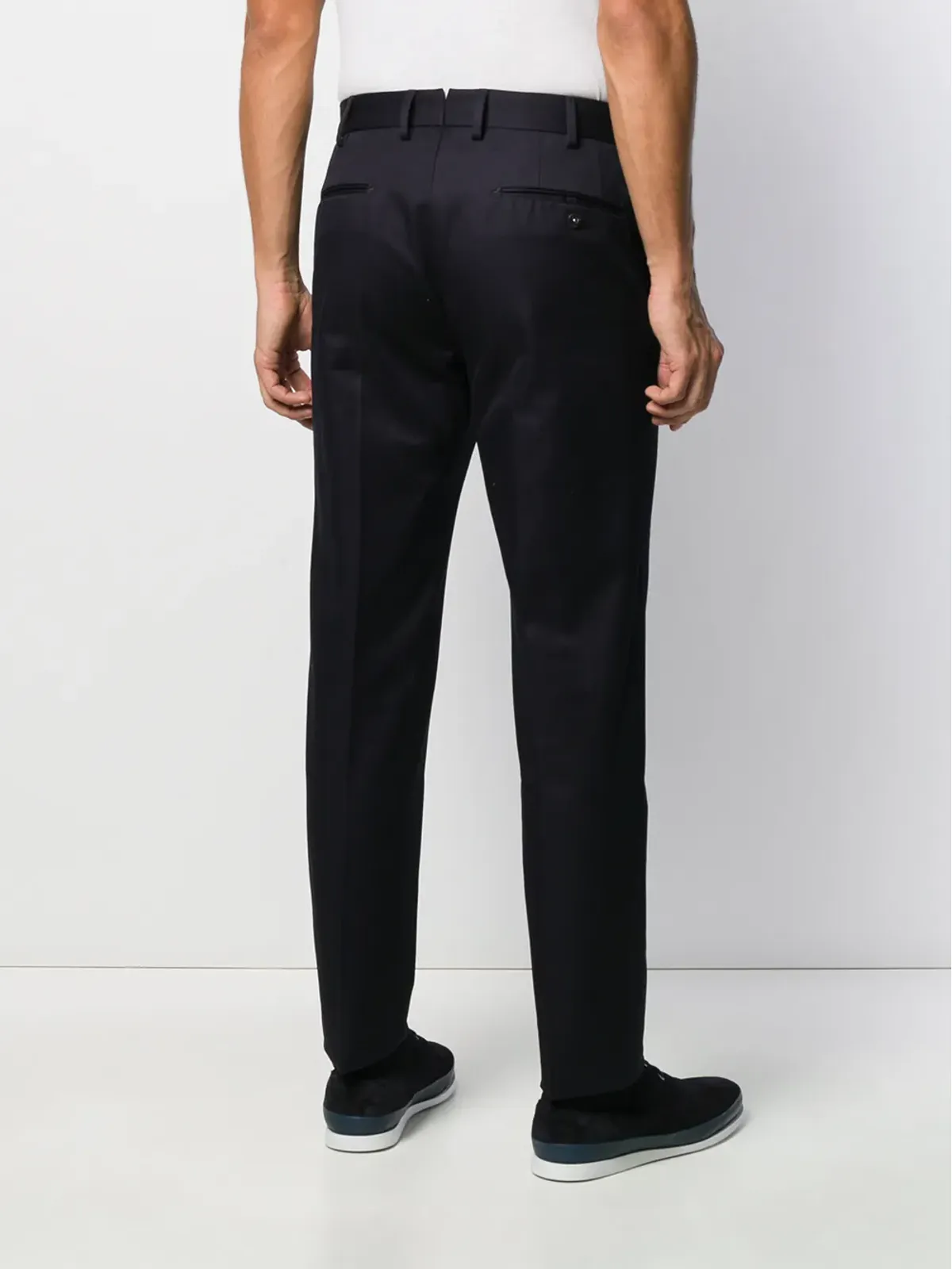 Incotex ネイビー ストレートレッグ チノパンツ - 画像4