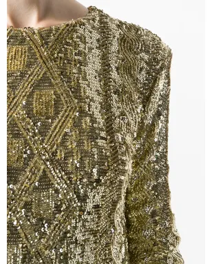 Max Mara スパンコール刺繍フィットドレス - サムネイル5